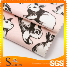 Impresión de la tela cruzada del spandex del algodón para la ropa (SRSCSP 263)